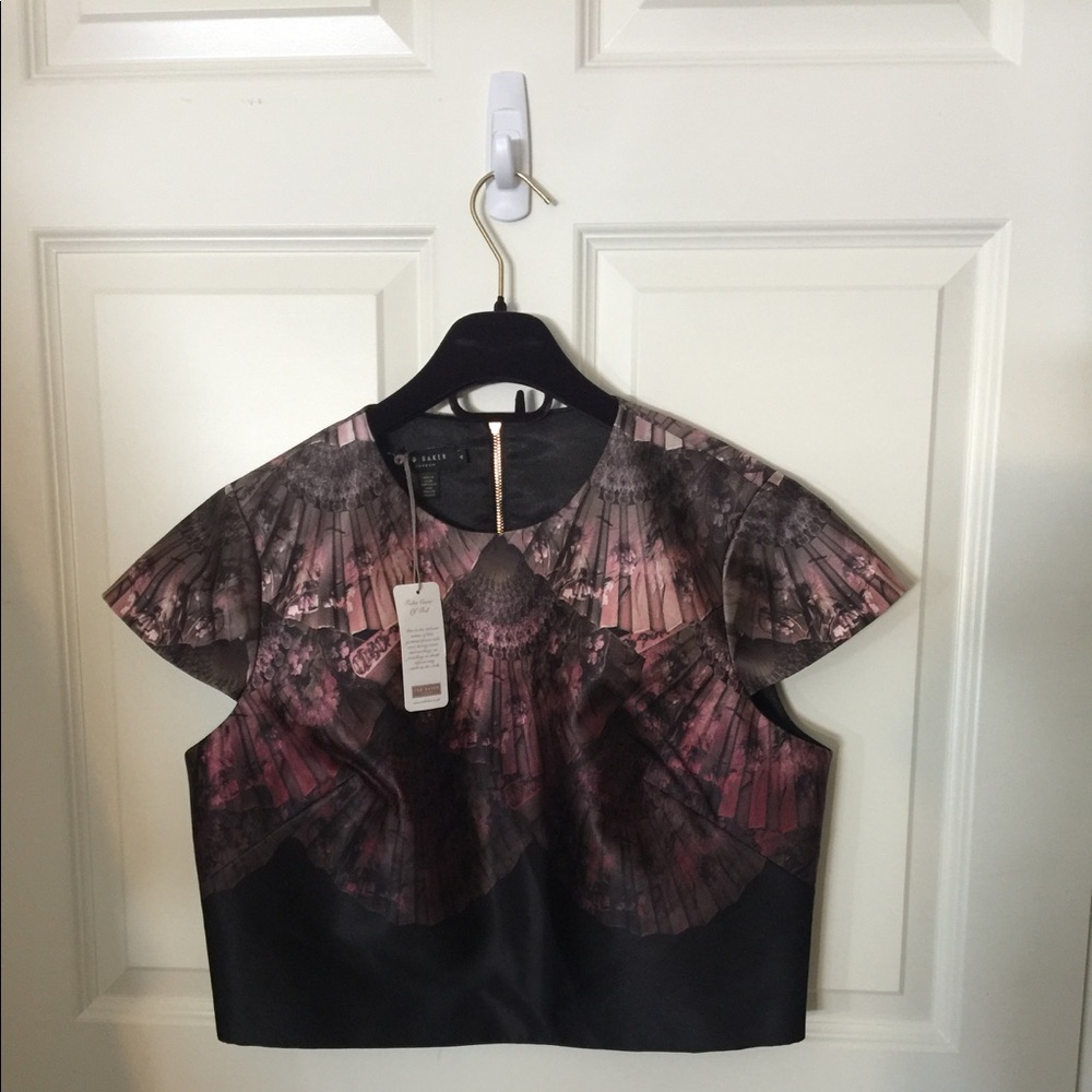 Ted Baker NWT burgundy pattern top blouse